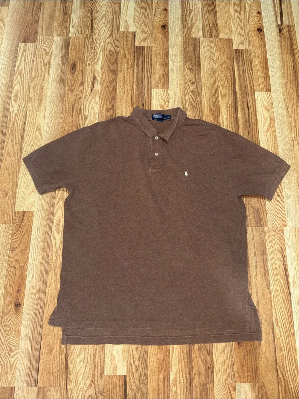 Polo Ralph Lauren Men’s Tan Light Brown Polo Shirt Embroidered Pony Logo XL